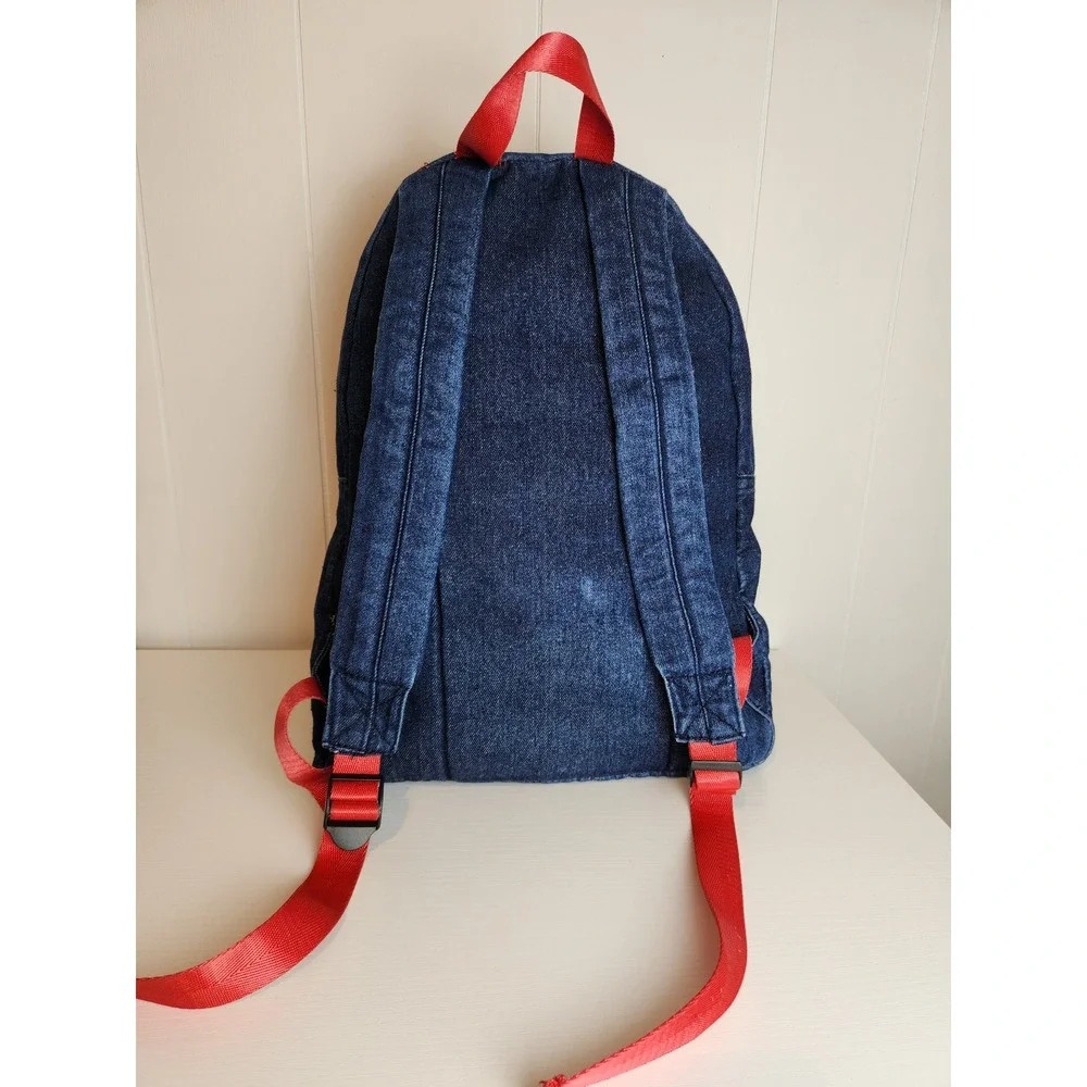 Kimes Ranch Jeans Denim Camo Backpack Blue Red Western School Bag Laptop Sleeve